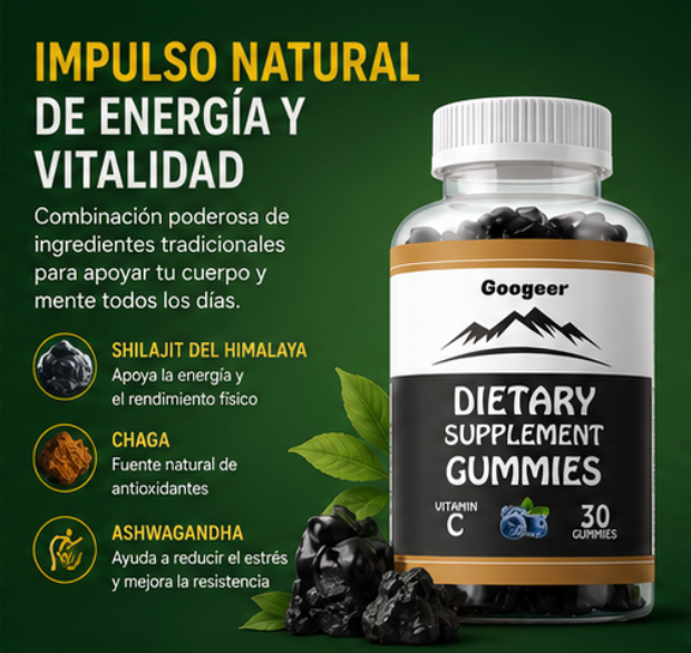 Shilajit Gummies Premium   Energía Natural, Enfoque Mental y Vitalidad Diaria